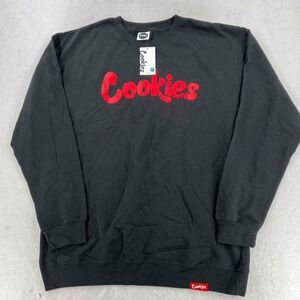 NWT Cookies Sweatshirt Men's Black Pullover Cookies Long-sleeves Logo Size 3X